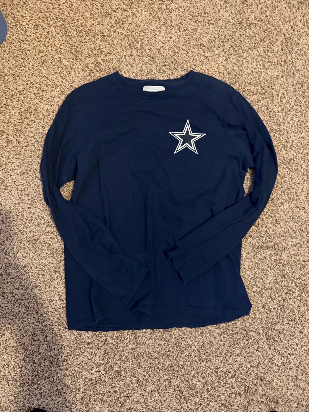 NFL Kids Navy Long Sleeve Tee with Star Logo